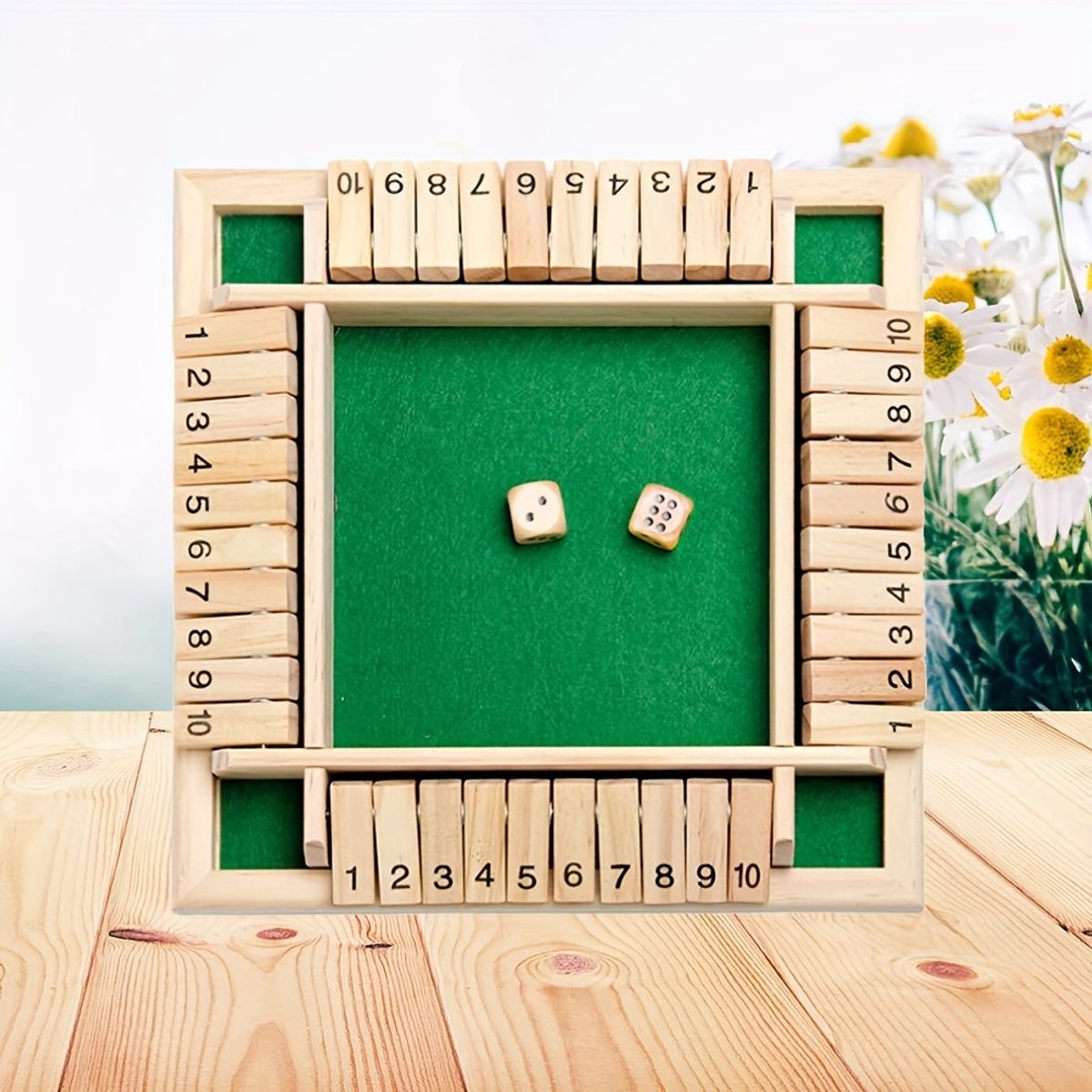 VANDAAG VERZONDEN - Close The Box Spel - Houten Dobbelspel - Mini Reisset Spel - Familie Bordspel - Partyspel Hout - Travel Spel Compact - Educatief Spel - Kinderen Volwassenen - Gezelschapsspel Hout