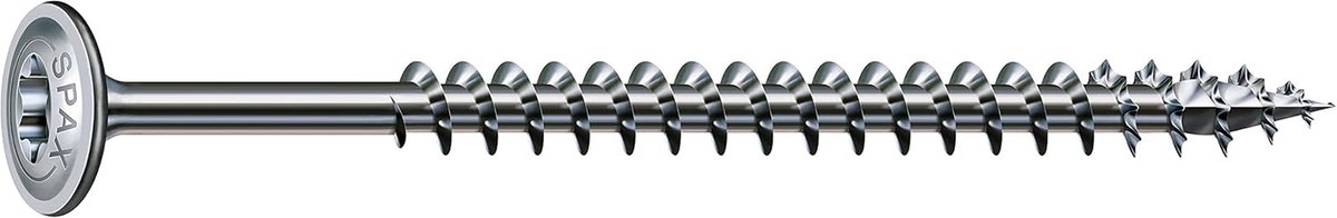 Houtbouwschroeven 6,0 x 60 mm - 200 stuks met Platte Kop, Volledige Schroefdraad en 4CUT