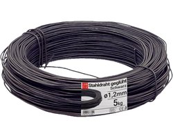 5 kg ijzerdraad 1,2 mm zwart gegloeid - universeel binddraad voor bouw en bloemisterij