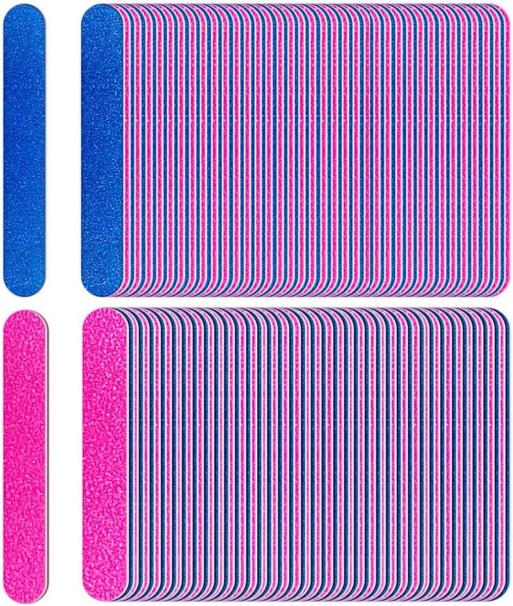 Dubbelzijdige nagelvijlen set van 100 stuks - Professionele nagelverzorging en styling, 180/240 grit