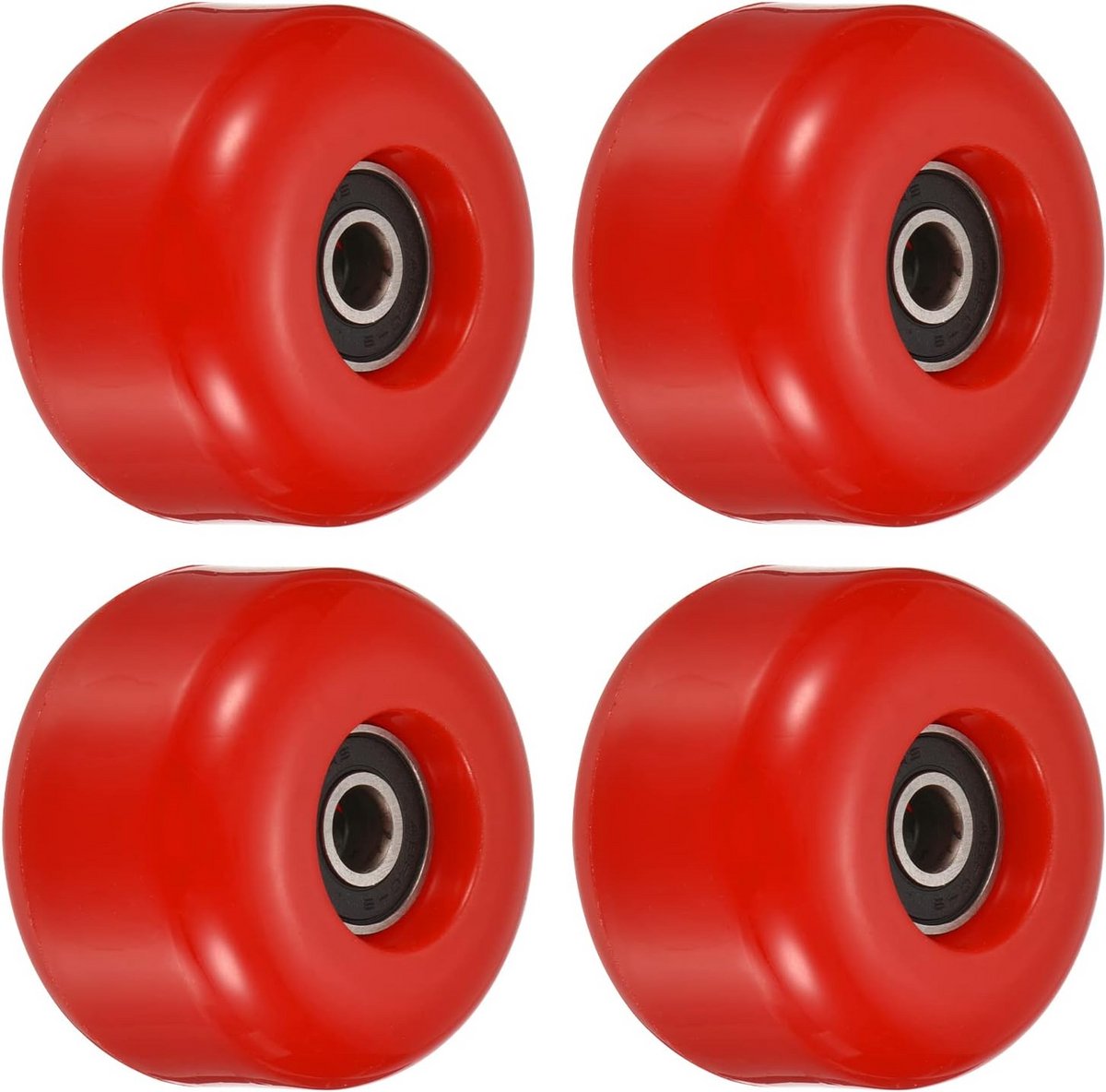 54mm Skateboard Wielen met Lagers ABEC-9 4 Stuks Vervangingswielen voor Cruisers en Skateboards Rood