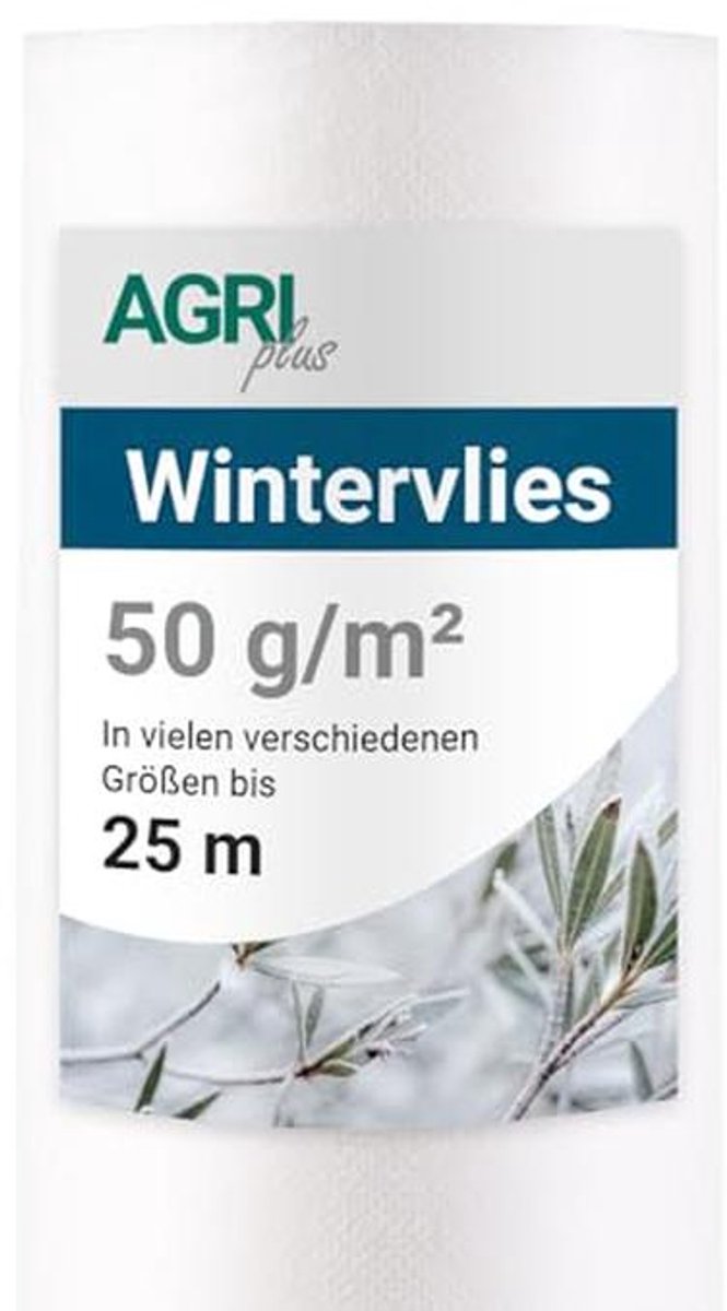 Winterbeschermingsvlies 1,60 x 25 m voor Planten en Potten - Antivries voor Overwintering - Scheurvast Tuinvlies van Polypropyleen, 50 g/m²