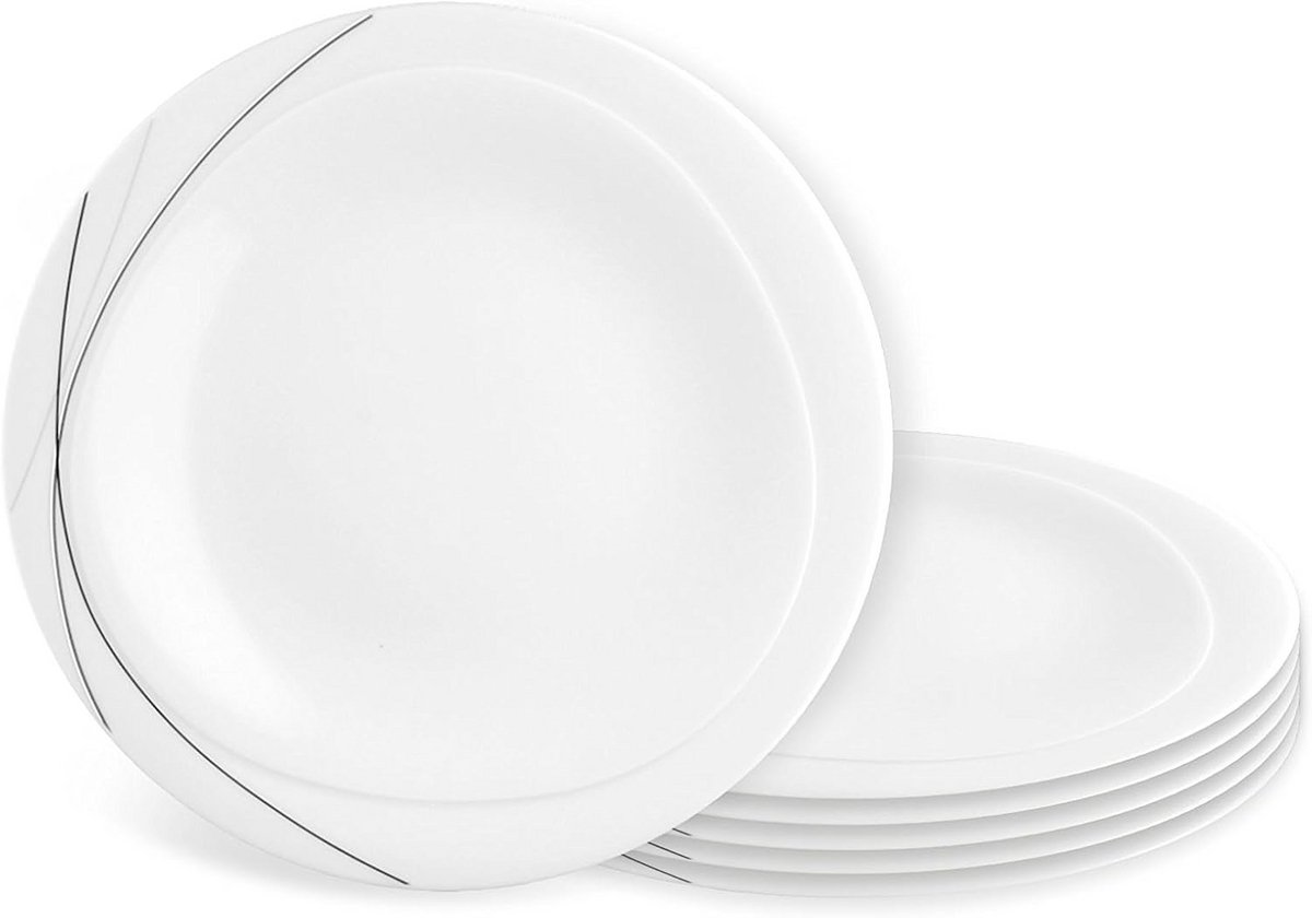 Elegante 6-delige ontbijtbordenset met een tijdloos design