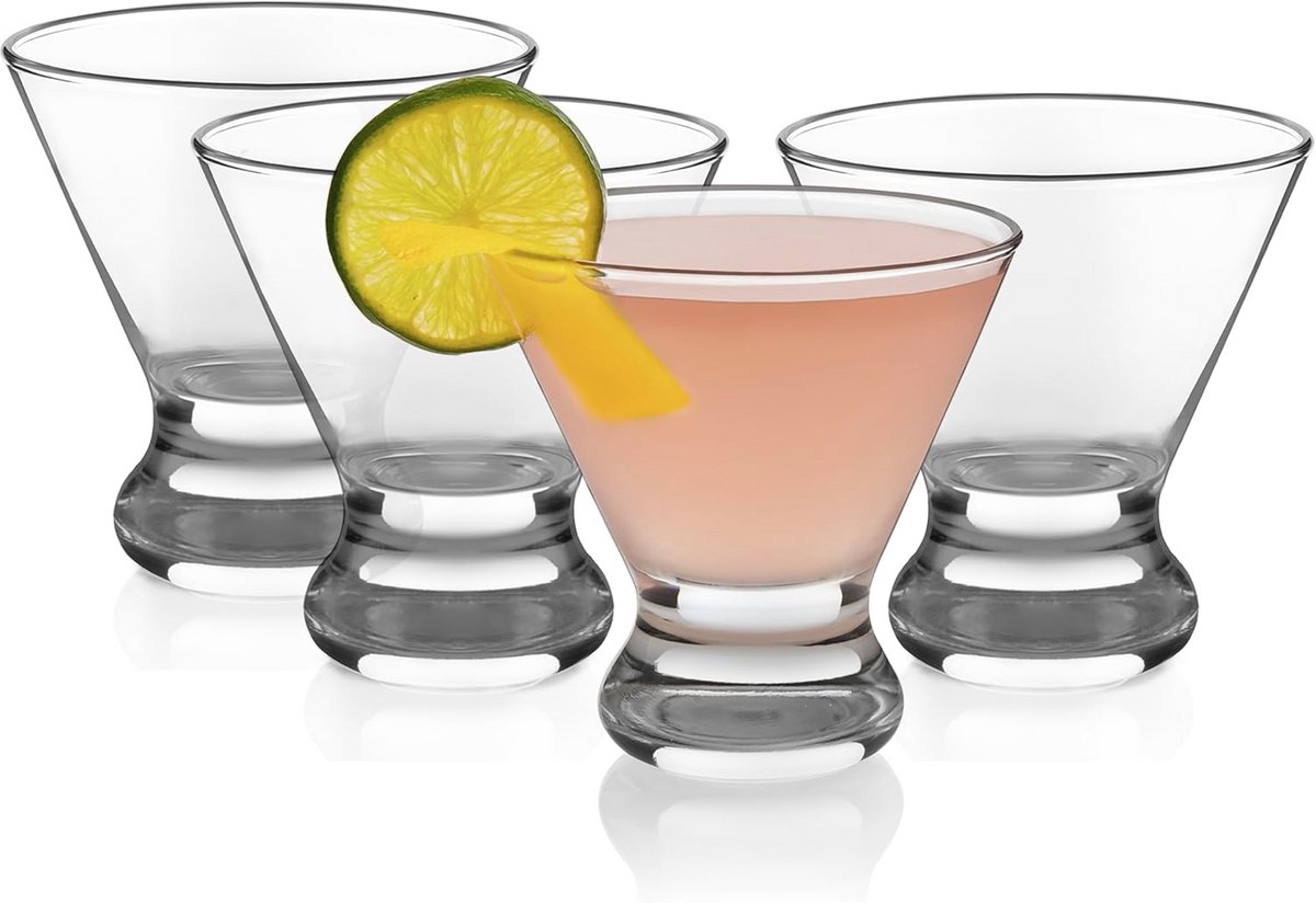 Set van 4 Cosmopolitan Cocktail en Martini Glazen - 8 Oz Helder Glas