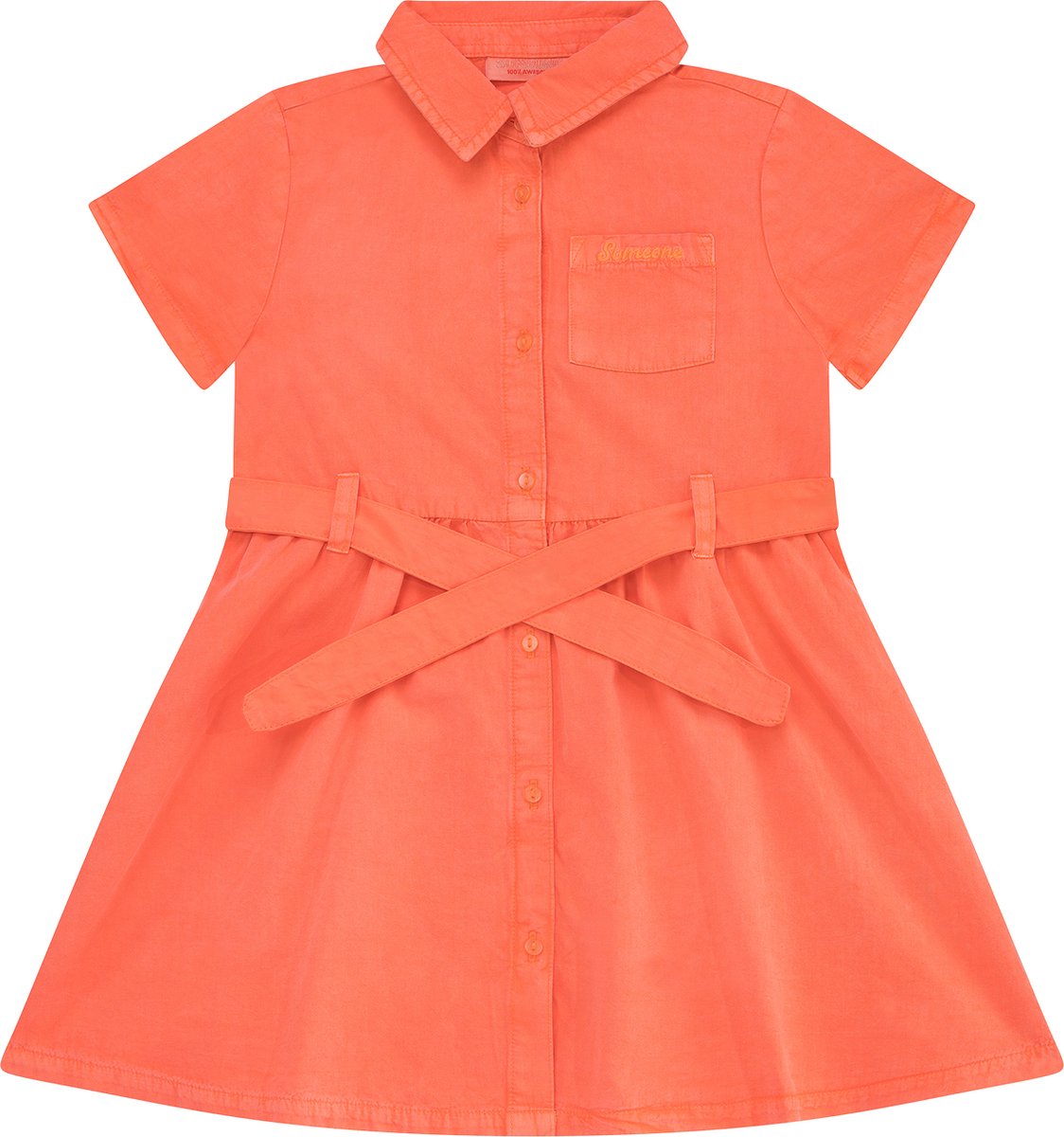 Someone SENNA-SG-51-J Meisjes Jurk - FLUO CORAL