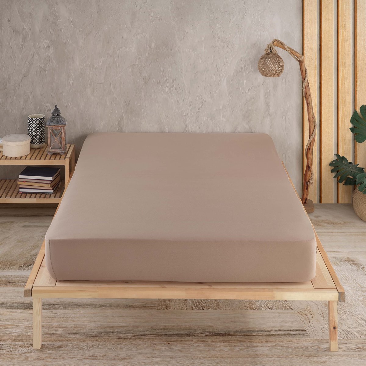 Unyqoos Cappuccino Kleurig Jersey Hoeslaken 90x200 cm van Zuiver Katoen