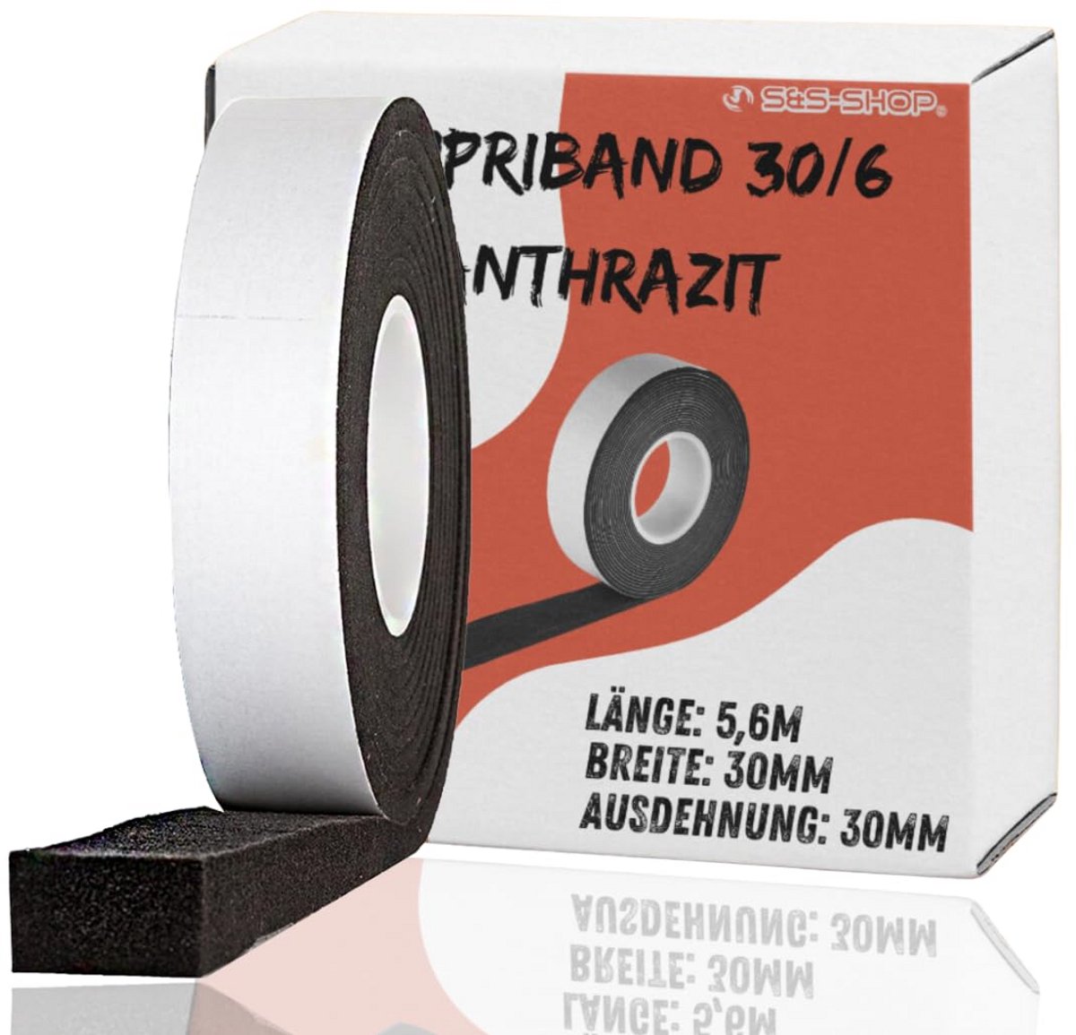 Afdichtband 30 mm, 5,6 m lange, voor voegbreedte 6-24 mm