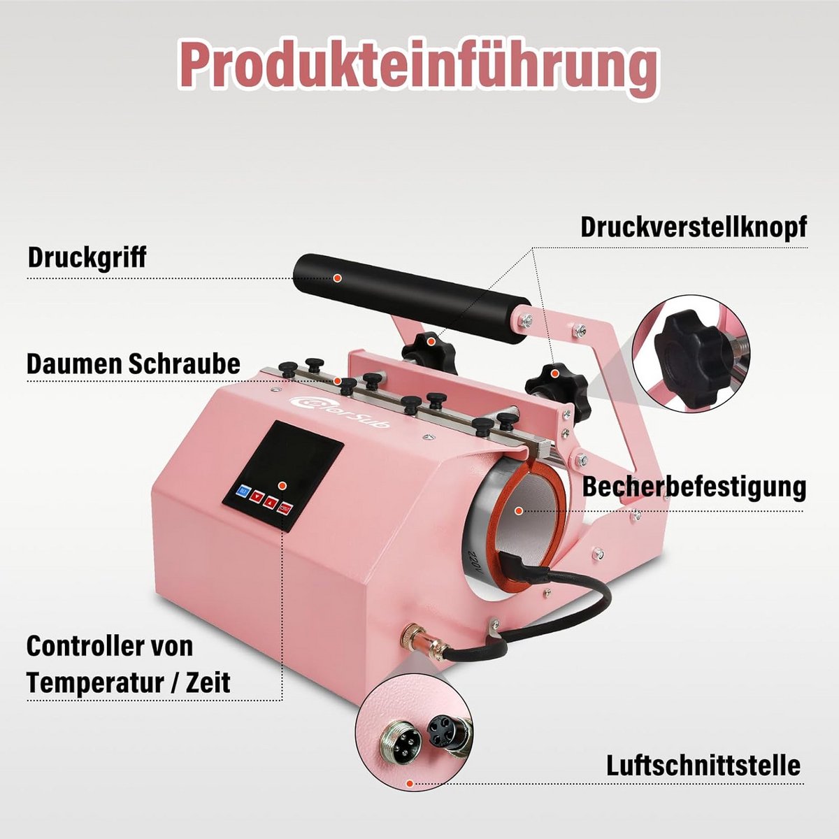 Mokpers Tumbler voor Sublimatie en Warmtepersmachine - DIY Cup Press