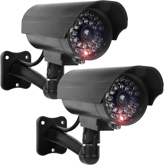 Dummy Nep-beveiligingskoepelcamera Met Alarm Knipperend Rood LED-licht, Gebruik Binnen/Buiten