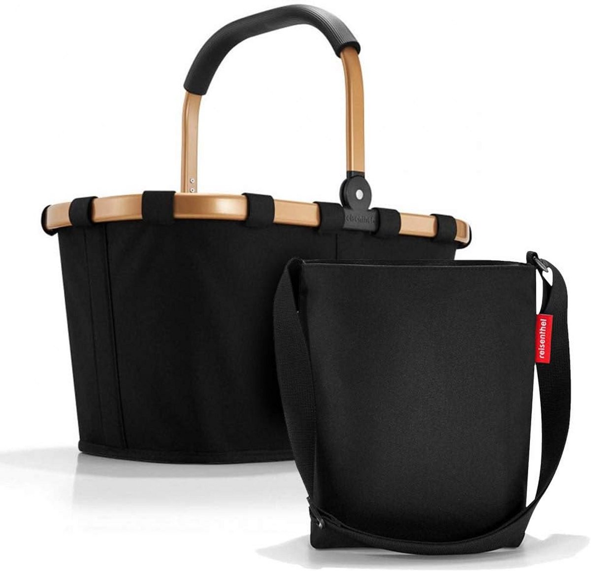 Set van Winkelmand en Schoudertas - Handige Tas voor Boodschappen