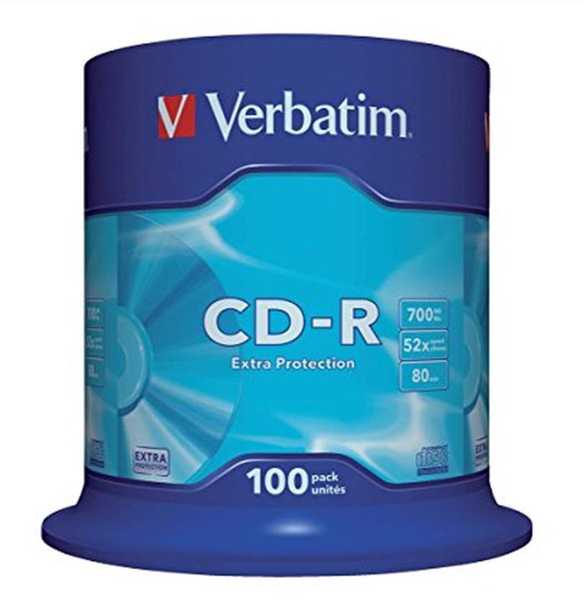 CD-R Schijven 700 MB - 52x Brand Snelheid - Extra Bescherming - 100 Stuks