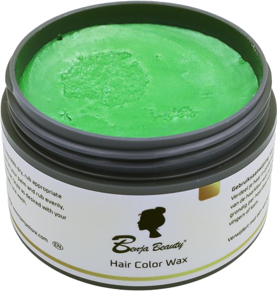 BenjaBeauty Haarwax - Haarkleuring - Haarverf - Carnaval - Halloween - Cosplay - Haarcrème - Groen