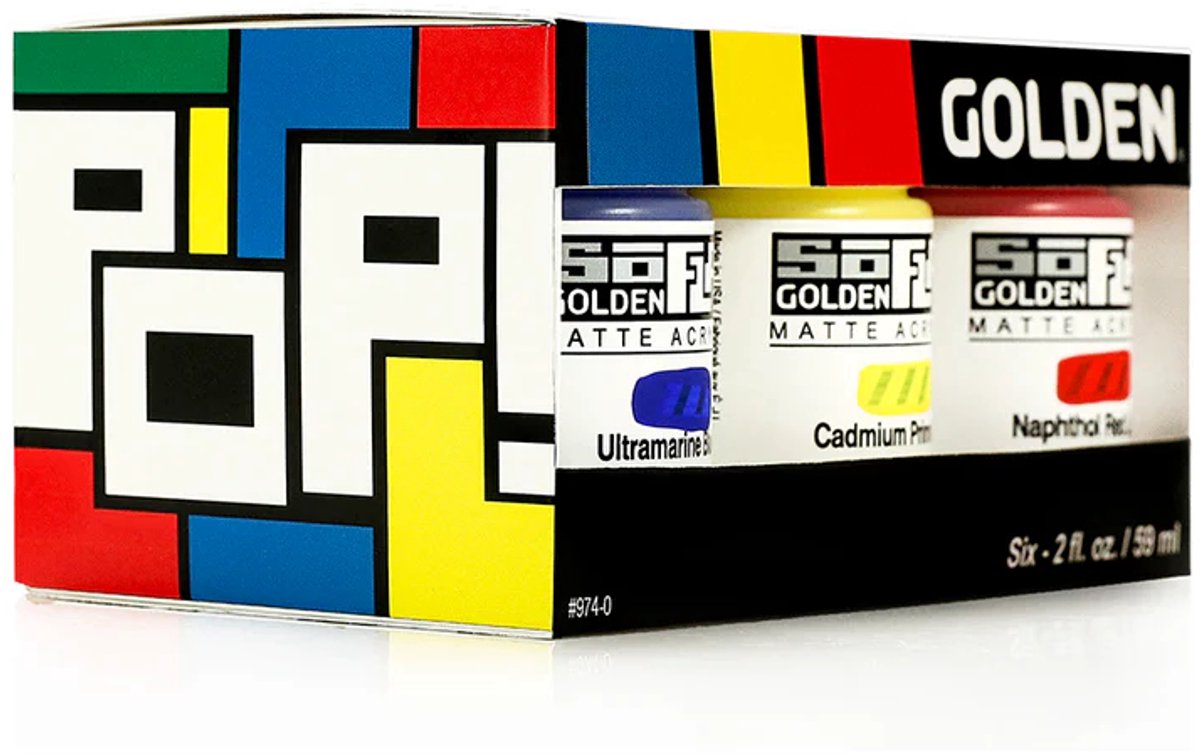 Golden SoFlat acrylverf 6 potjes mat 59 mL