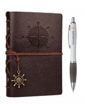 Kunstlederen dagboek, notitieboek, navulbaar, spiraalbinding, klassiek Kunstlederen dagboek, notitieboek, navulbaar, spiraalbinding, klassiek