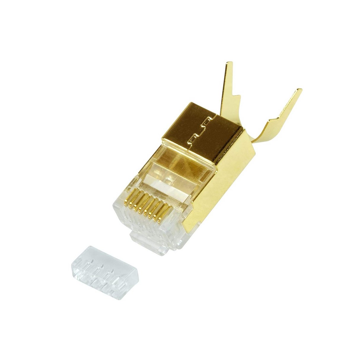 Image of 10 stuks RJ45 Connectoren CAT7/CAT8.1 Installatie Kabel, Metalen Netwerkstekker Ongeschermd, Geschikt voor 10GB PoE LAN