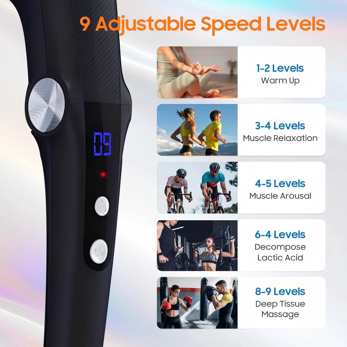 Massage Gun - Massage Gun Professioneel - Massage Apparaat - Met Verwarmingsfunctie & 10 Massagekoppen - Diepe Weefselmassage voor Rug en Schouders - Spierherstel en Pijnverlichting — cadeau in Sport & Outdoor - foto 2