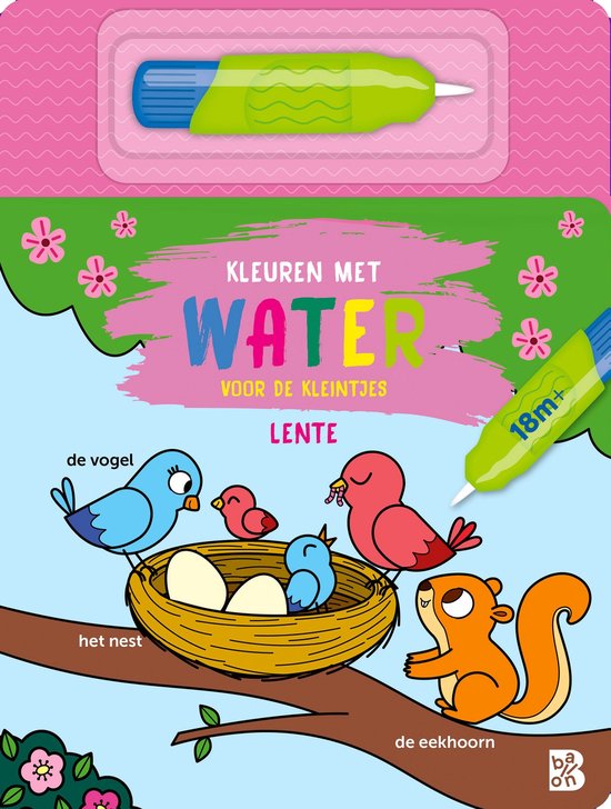 Kleuren met water voor de kleintjes: Lente - cover
