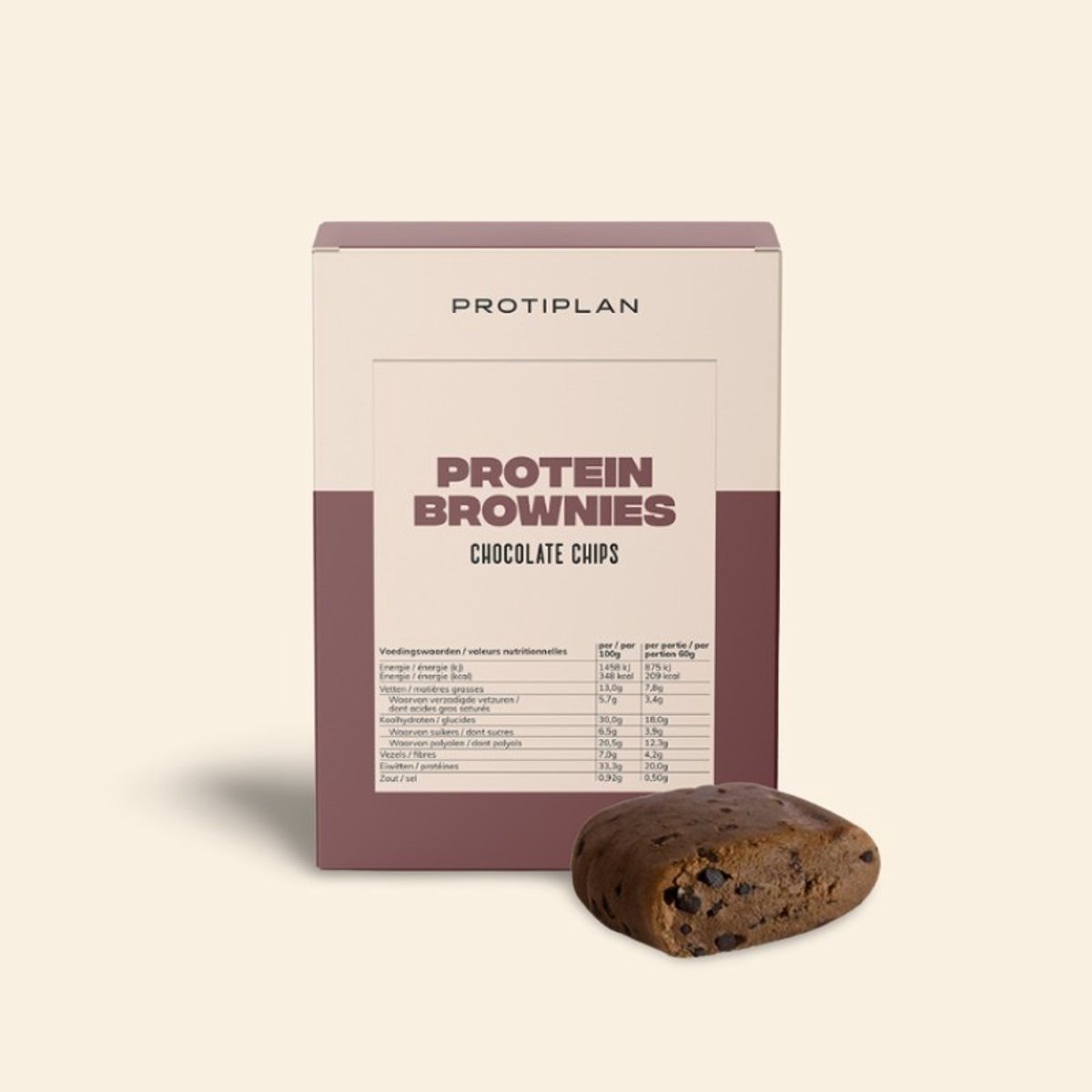 Protiplan - Brownie Choc - 5 x 60 g - Koolhydraatarm - Eiwitrijk
