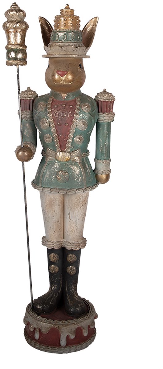 Decoratie Beeld Konijn 29x25x100 cm Bruin Kunststof