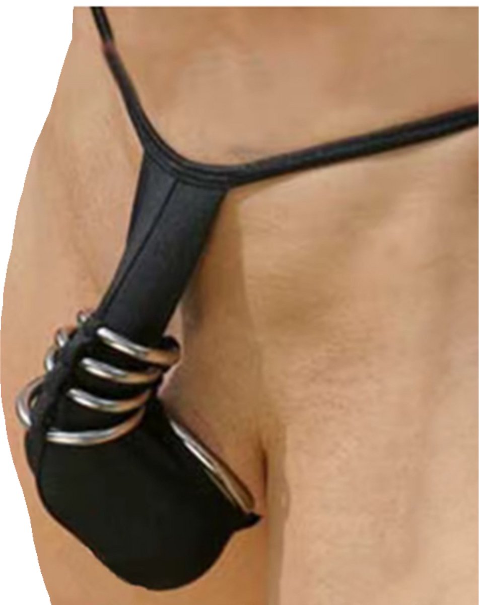 BamBella ® - Penis sleeve - maat Onesize - Sexy erotische heren onderbroek zwart mannen rollenspel valentijnsdag