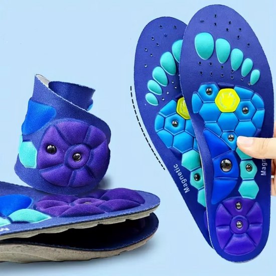 35-40 | Semelles Orthopédiques Magnétiques Sport Massage Pieds Perte de Poids Acupression Detox Traitement Doublure Intérieure Anti-fatigue Absorption des Chocs Soutien Orthopédique Douleur aux Pieds- Meilleure Circulation Sanguine