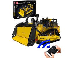 Mould King 15084 D11 Bulldozer bouwset | Radiografisch bestuurbare auto creator modelbouw | Educatief classic constructie speelgoed bouwpakketten voor kinderen & volwassenen | Accu niet geschikt voor Lego technic | Bouwdoos met 1597 bouwstenen