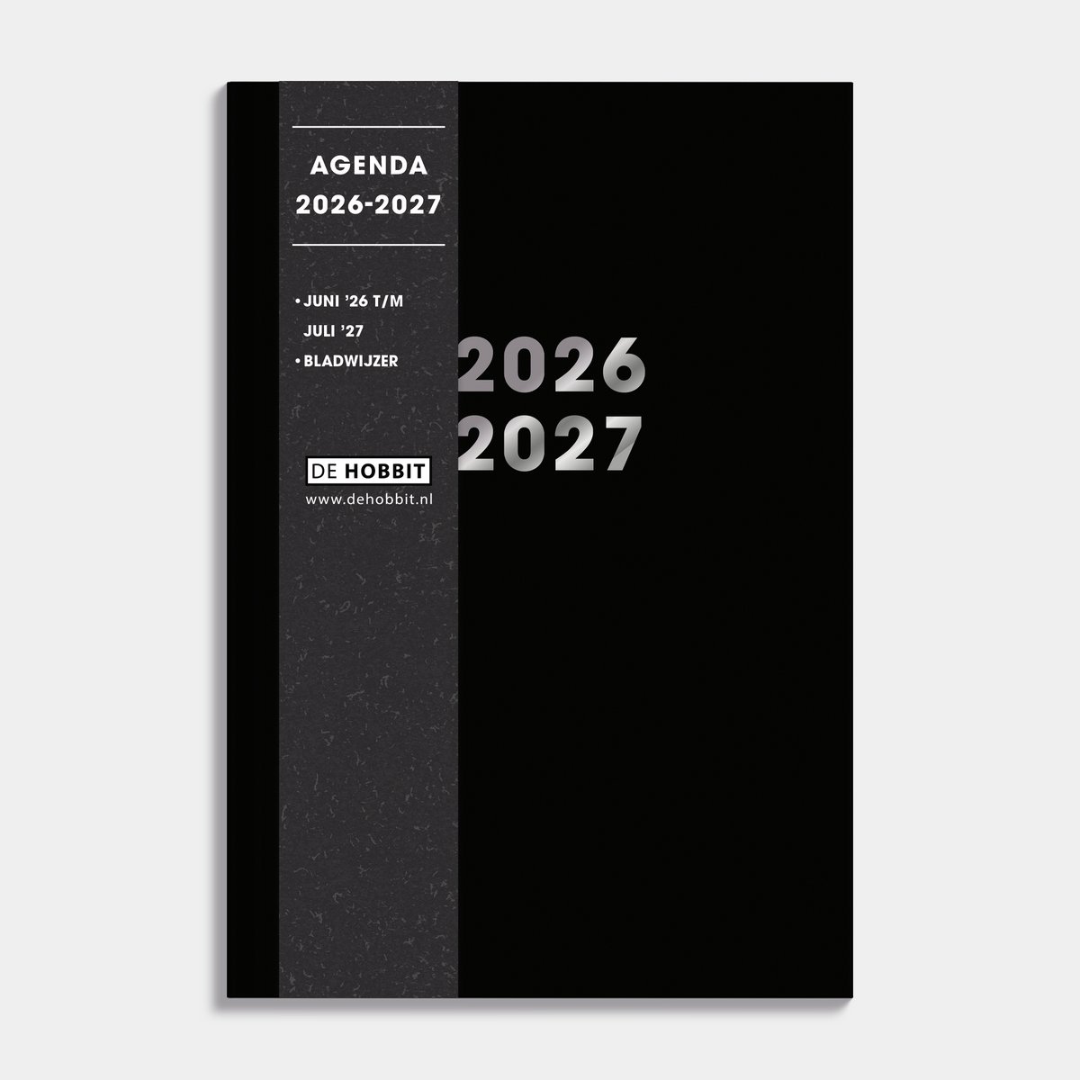 Hobbit - Schoolagenda 2026-2027 - A5 (14 x 20,5 cm) - 1 week op 2 pagina's - Harde Kaft - Zwart