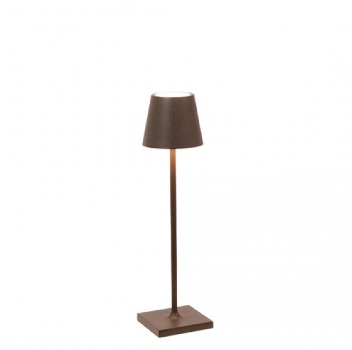 Poldina Pro Micro Corten LED tafellamp, oplaadbaar en dimbaar met batterijduur tot 12 uur