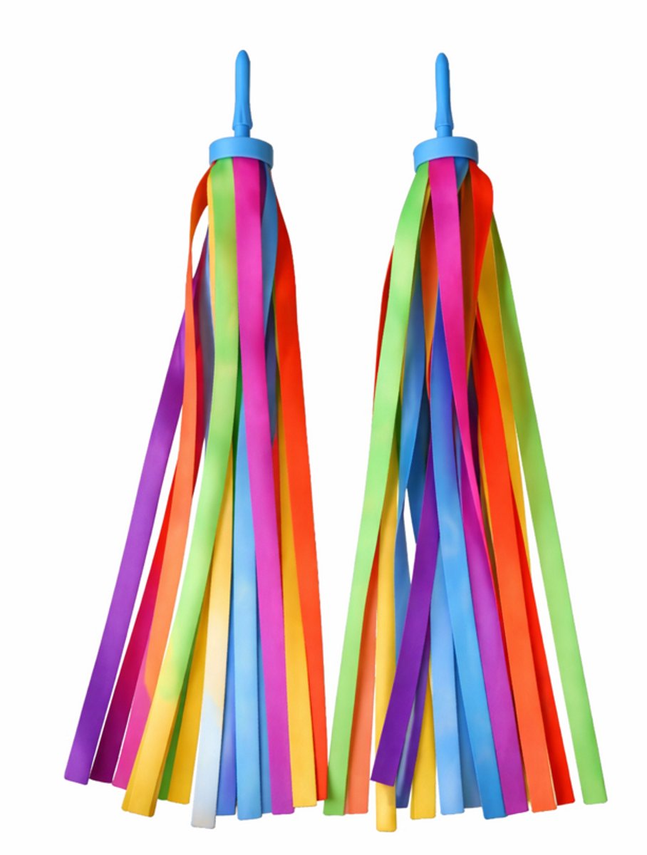 Rieba® Stuurslingers - Fietsversiering voor Kinderfiets - Versiering voor Step - Stuurversiering Fiets - Handvatstreamers - 27 cm - 2 Stuks
