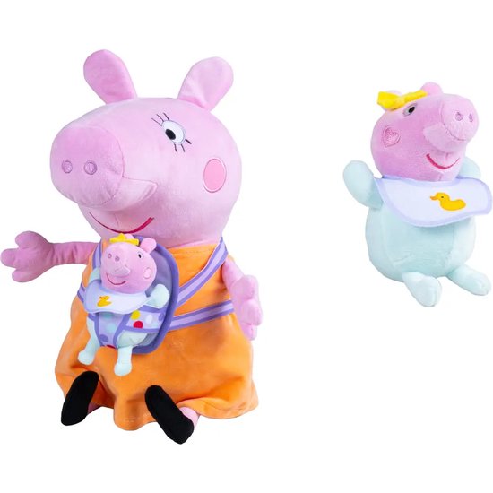 Simba Peppa Pig knuffel Mama Wutz met baby Evie 33cm pluche speelgoed. van Merkloos — afbeelding 5