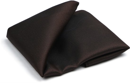 Pochette de costume en soie marron foncé - Taille : 25 x 25 cm - Homme - Pochettes en soie