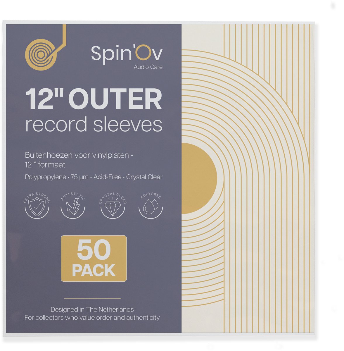 LP Hoezen 50x – Vinyl Sleeves – Vinyl Hoezen – LP beschermhoezen – 75 Micron