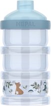 Tour à lait en poudre Mepal Mio 3 pièces - 360 ml - Fermeture hermétique avec bouchon verseur - Stockage et dosage multifonctionnels - Friends de la forêt