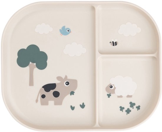 Assiette à compartiments réalisée par Deer Foodie - Tiny Farm Sand