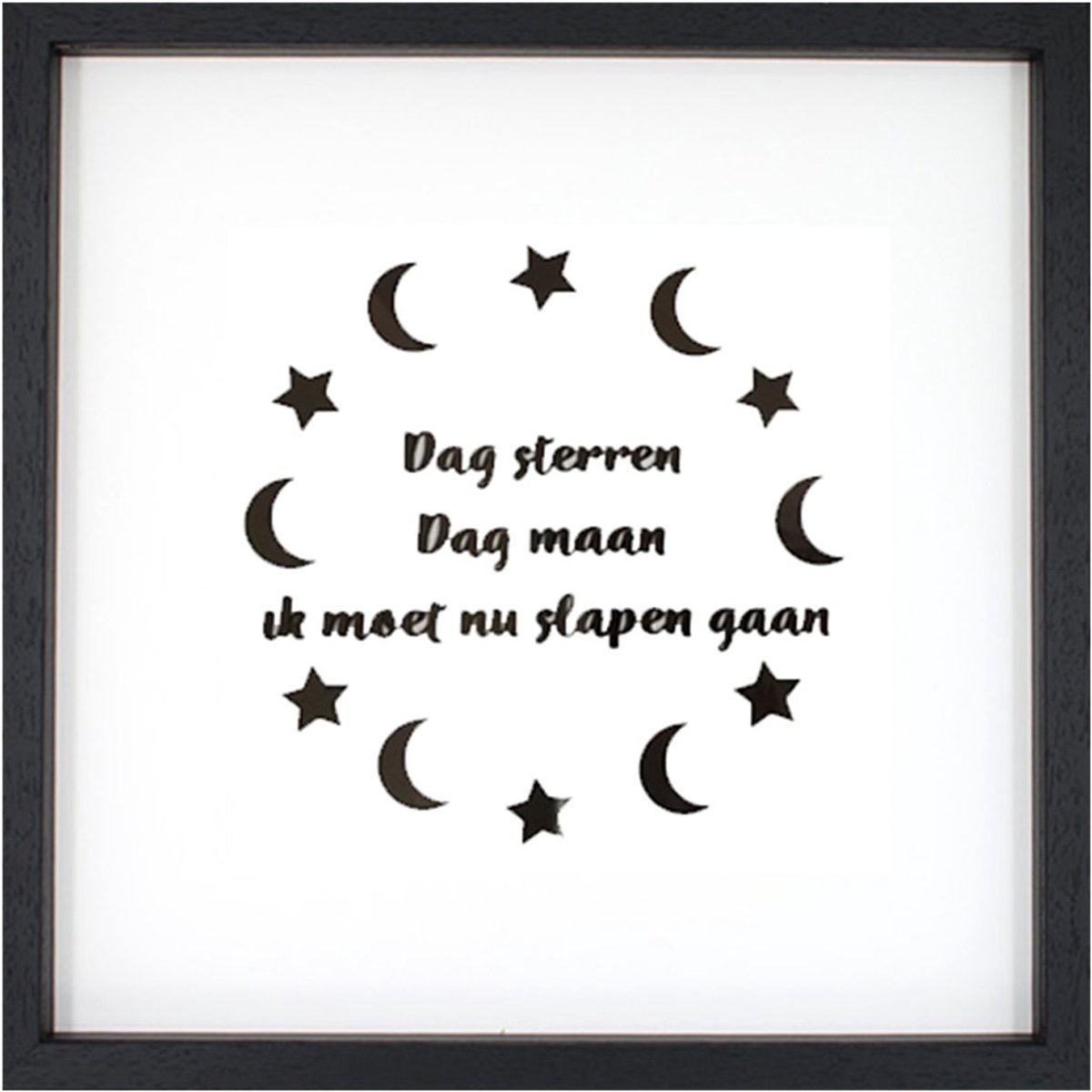 Casa Sentir Dag Sterren Schilderij - Medium - Zwart