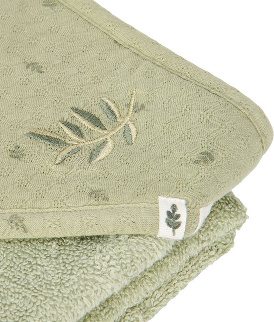 Little Dutch Pure Badcape - 75 x 75 cm - Sage van Little Dutch — afbeelding 3