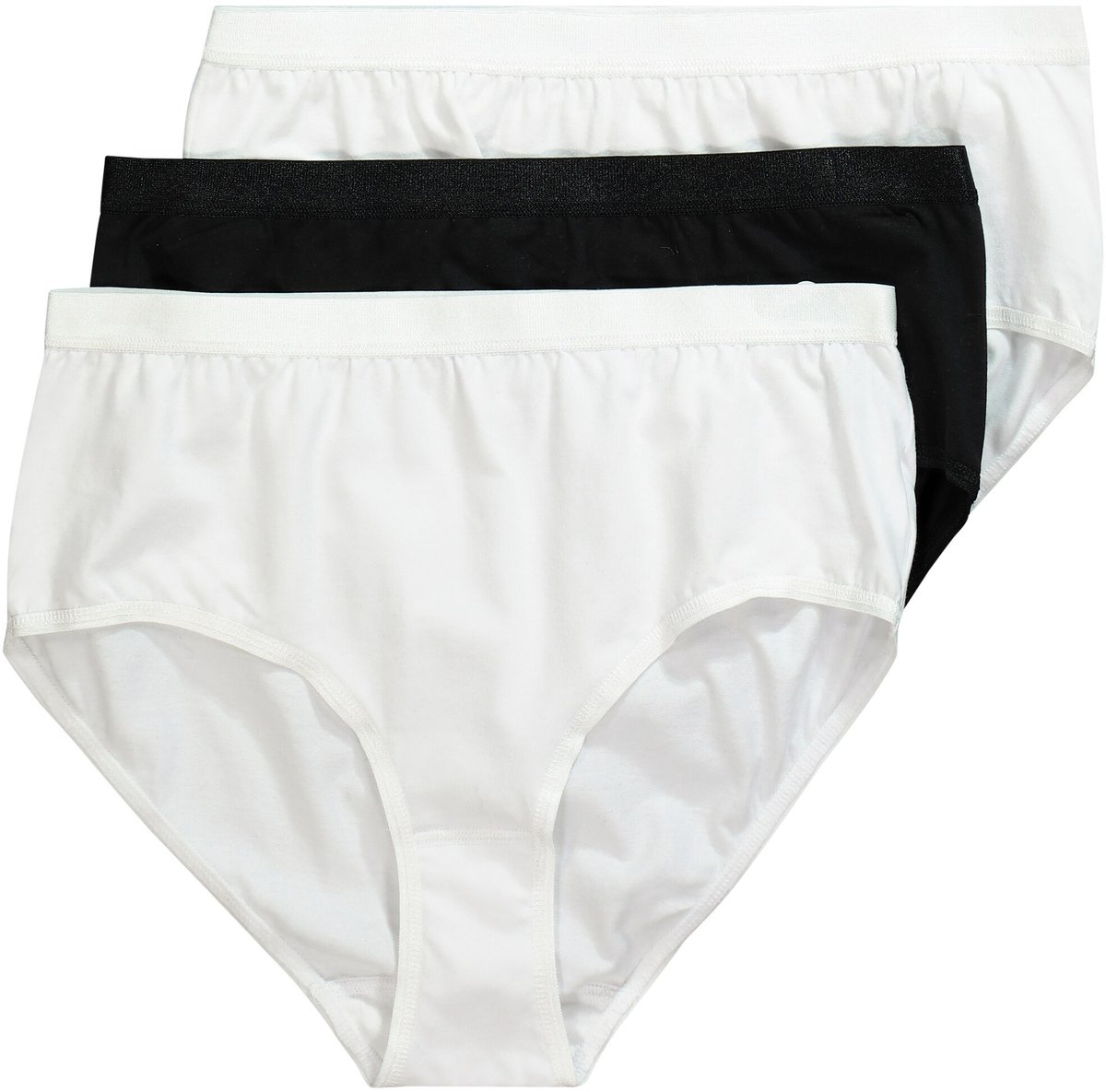 Ulla Popken - Dames - Tailleslips set van 3 - Wit - Maat 58+