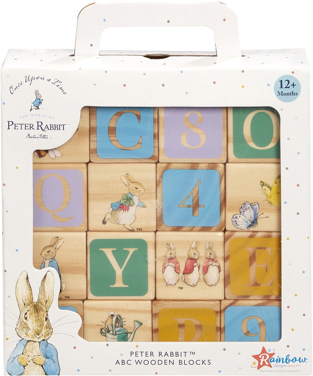 Rainbow Designs Pieter Konijn houten blokken set (16 stuks)