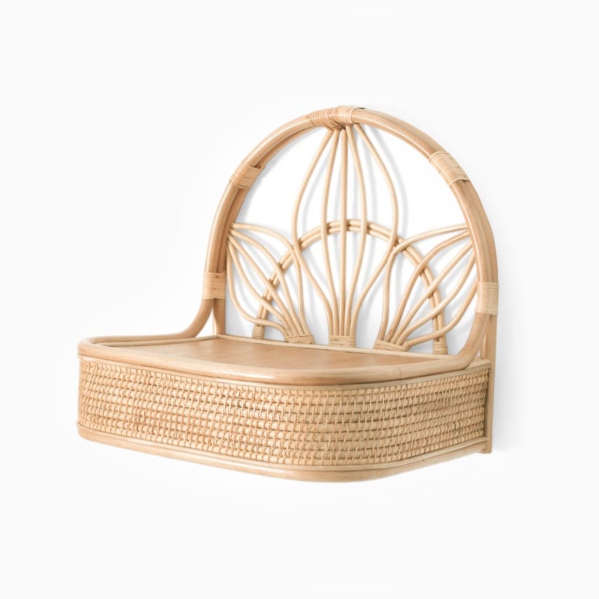 Createyourhome - Rotan - Wandplank - Kinderkamer - Babykamer - 40x60x55cm - Boho - Ibiza - Japandi - Uniek - Naruurlijk - Riet