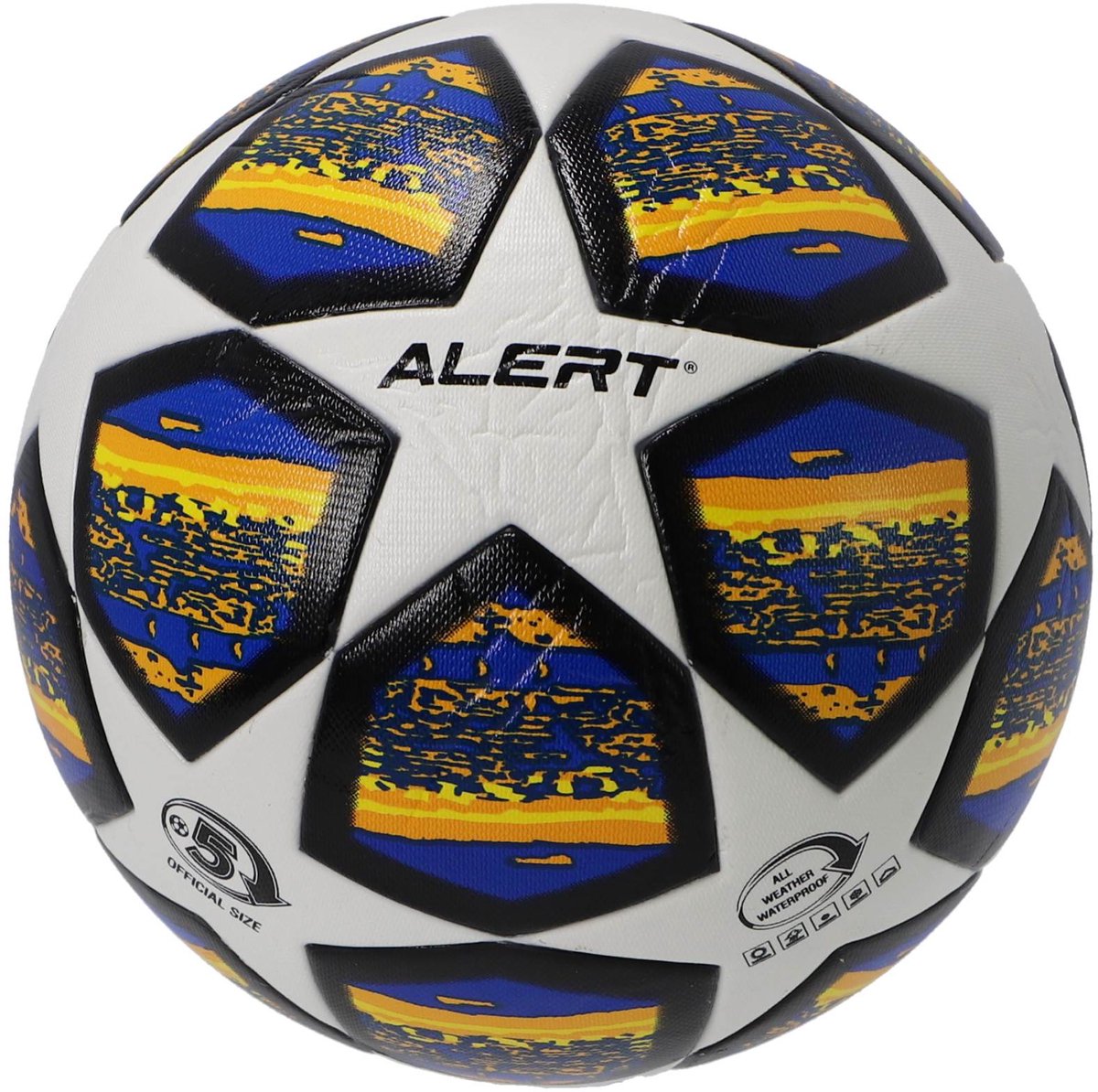 Alert voetbal maat 5 multicolor - stevige voetbal voor kinderen.