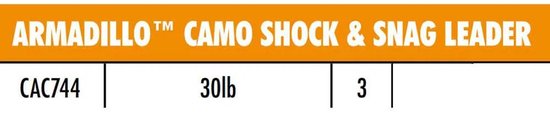 Camo Shock & Snag Leader - 20M Armadillo Edges Fox van CAM — afbeelding 2