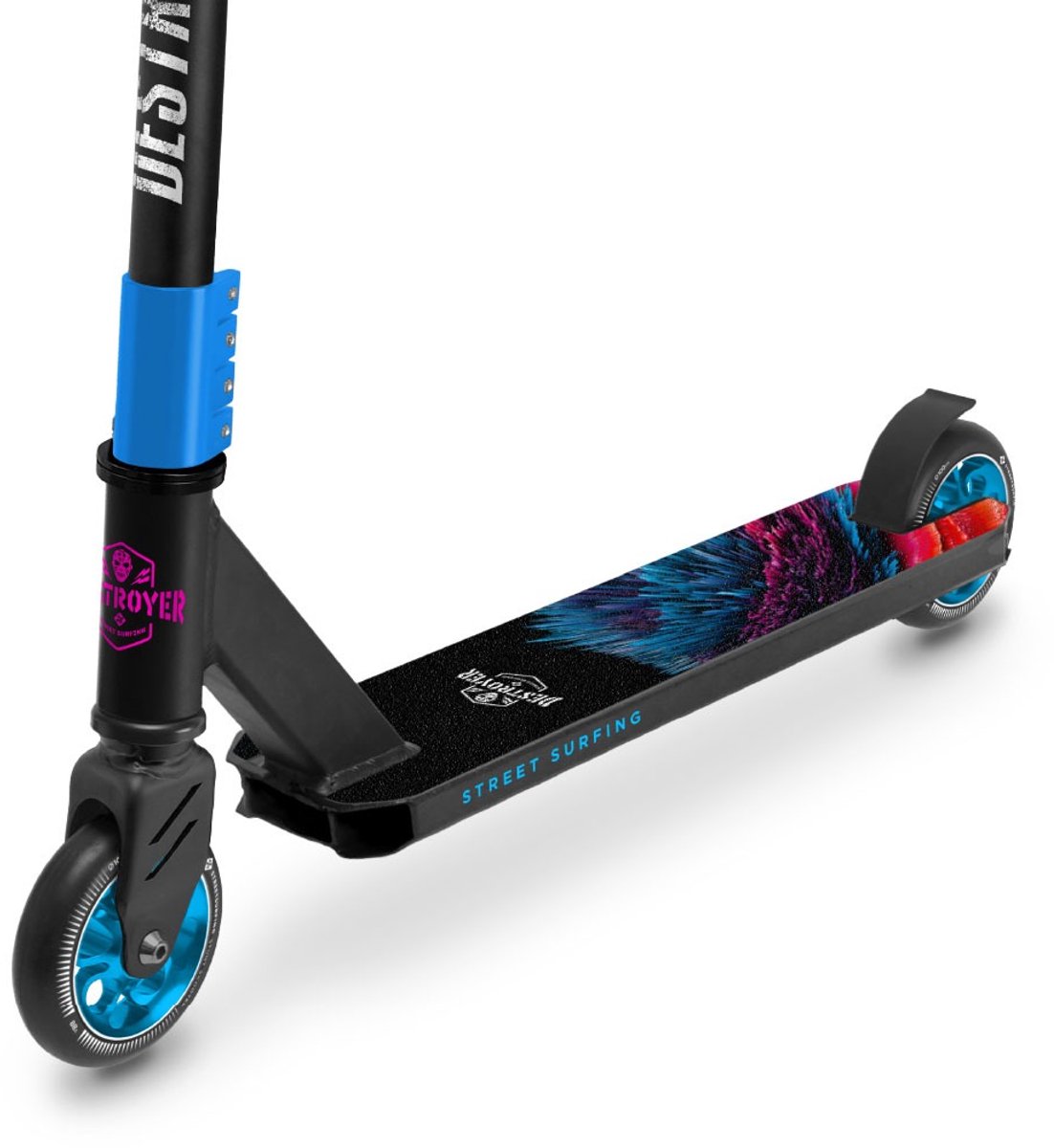 Street Surfing - Destroyer Stuntstep - Spike Blue - 100mm Wielen