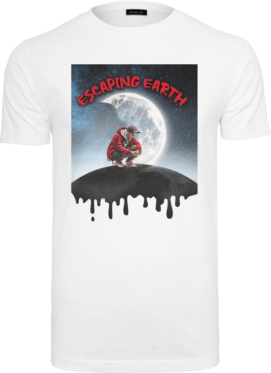 Mister Tee Escaping Earth Heren Tshirt XL Wit