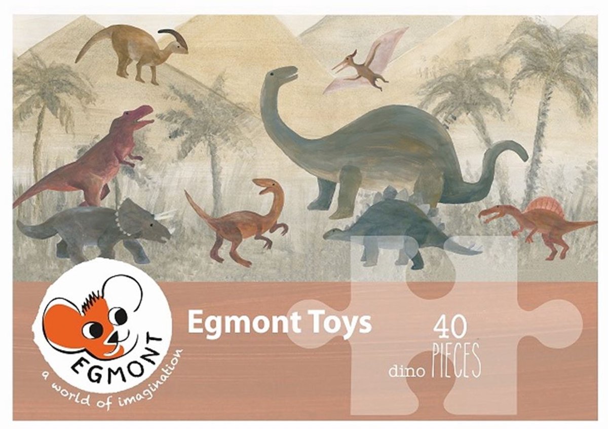Egmont Toys puzzel dinosaurus karton 40 stukjes 80x35 cm kinderen.