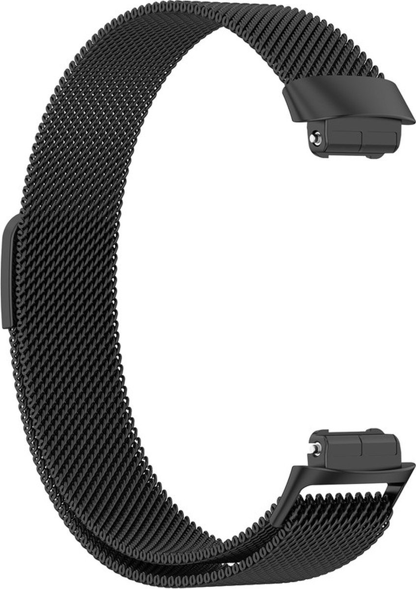 Zwart bandje geschikt voor Fitbit Inspire 3 - Milanees bandje - Metaal - CHPN