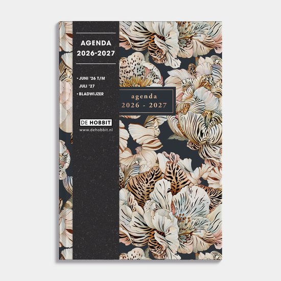 Hobbit - Schoolagenda 2026-2027 - 1 week op 2 pagina's - Harde Kaft - ±A5 (14 x 20,5 cm) - Tijgerlelie