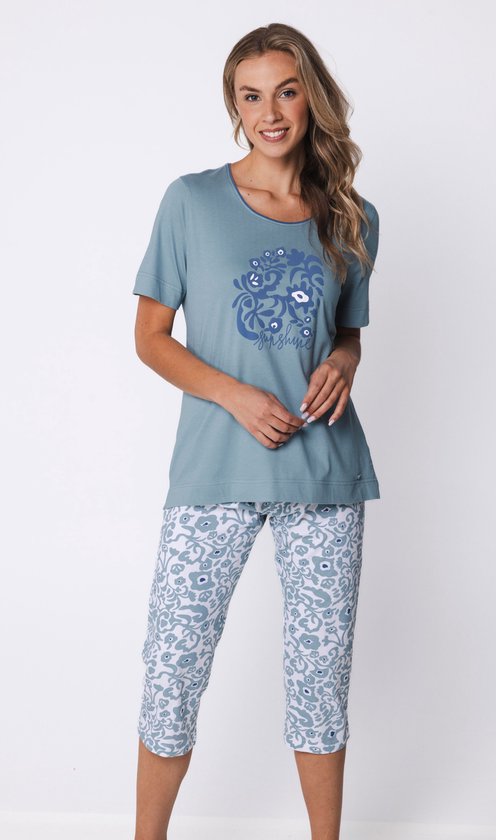 Pastunette - Pyjama - Stone Blue - Katoen - Blauw - Maat 40