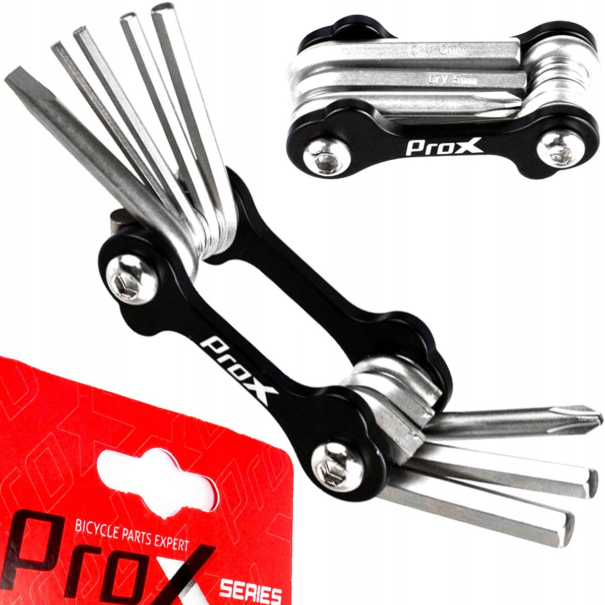 PROX HF-62 Mini Multitool - 8 Functies, Compact in Lichtgewicht