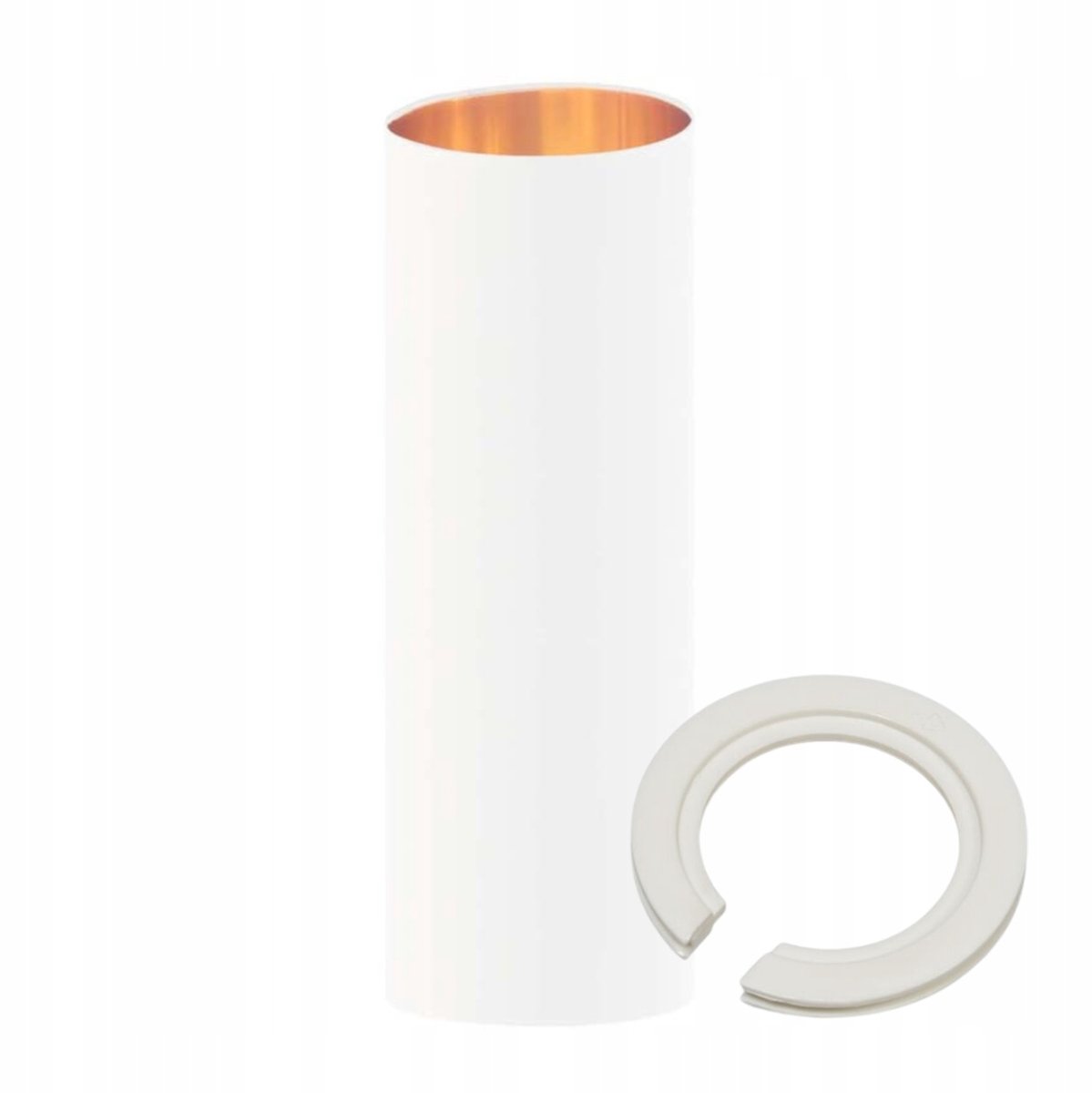 Witte Stoffen Lampenkap Tuba E27 E14 - 15x35cm