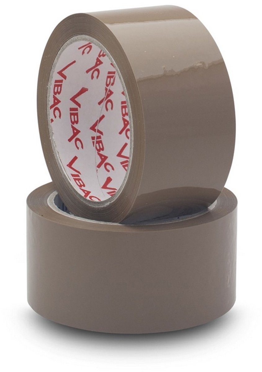 Vibac Bruine Pakkingstape Solvent Rubber 48mm x 60m - 1 Stuk